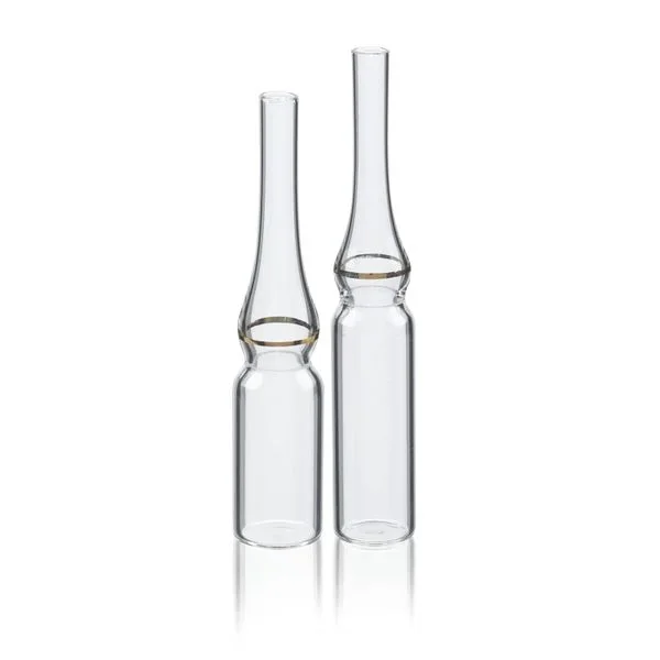 2 ml Cryule, vorgeritzt, klar, Boro, mit Gold Band, 144 St/Pkg
